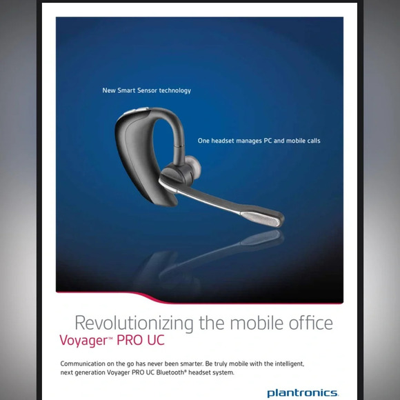 Plantronics Voyager PRO UC V2 B230-M Bluetooth Wireless Mobile PC Headset System - Picture 10 of 11